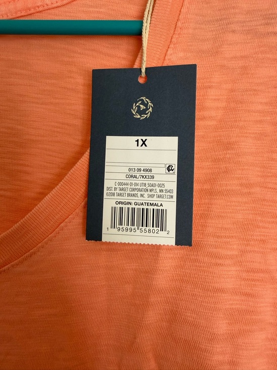 Universal Thread Coral Scoop Neck T-Shirt Dress - Picture 4 of 5